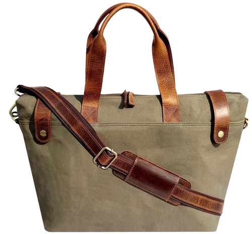Hudson Canvas Leather Duffle Bag | Organized Travel Weekend Bag