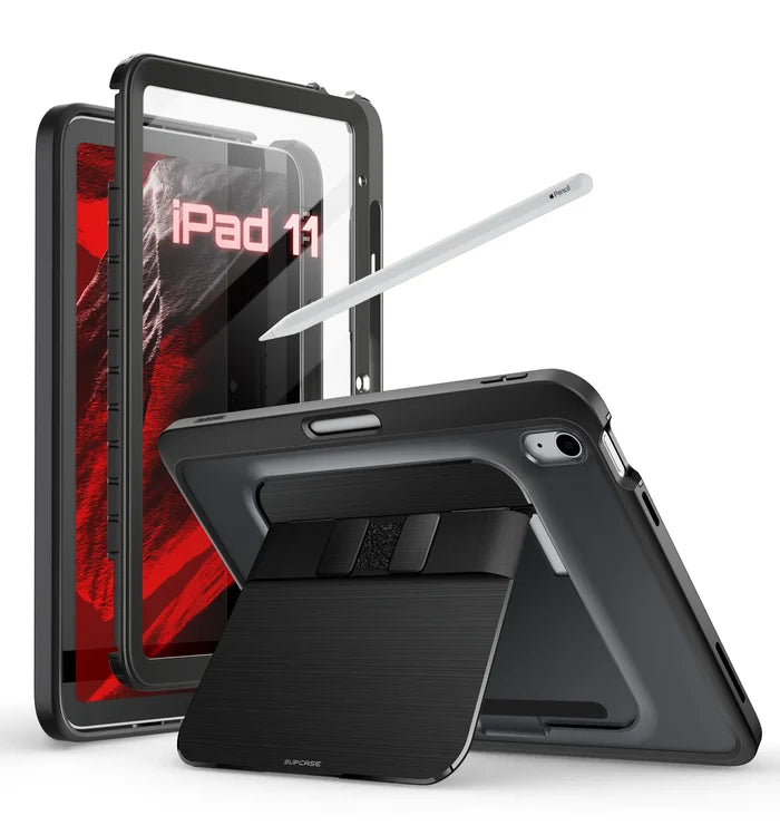 iPad 11" 2025 Unicorn Beetle Anchor Rugged Kickstand Case with Screen Protector - Black