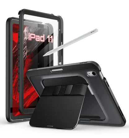 iPad 11" 2025 Unicorn Beetle Anchor Rugged Kickstand Case with Screen Protector - Black