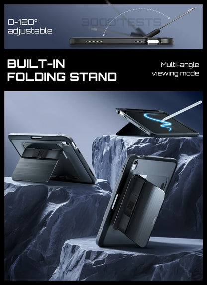 iPad 11" 2025 Unicorn Beetle Anchor Rugged Kickstand Case with Screen Protector - Black