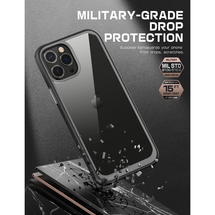 iPhone 13 6.1 inch Unicorn Beetle Style Slim Clear Case-Black
