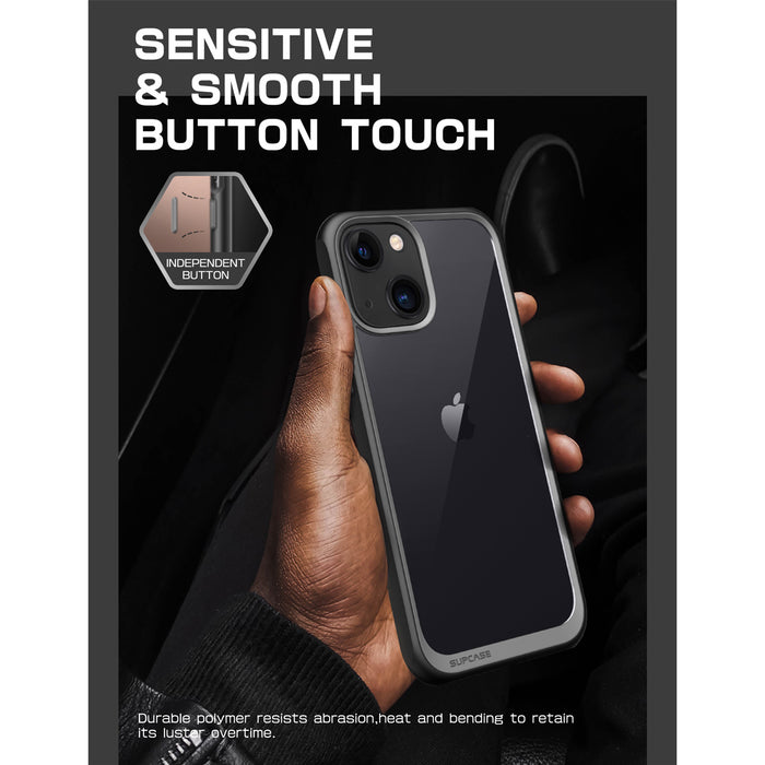 iPhone 13 6.1 inch Unicorn Beetle Style Slim Clear Case-Black