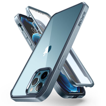 iPhone 13 Pro 6.1 inch Unicorn Beetle Edge with Screen Protector Clear Case-Blue
