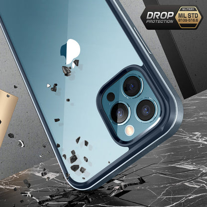 iPhone 13 Pro 6.1 inch Unicorn Beetle Edge with Screen Protector Clear Case-Blue
