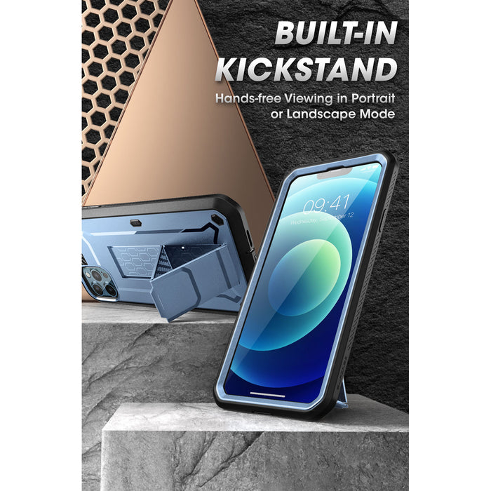 iPhone 13 Pro 6.1 inch Unicorn Beetle Pro Rugged Case-Metallic Blue