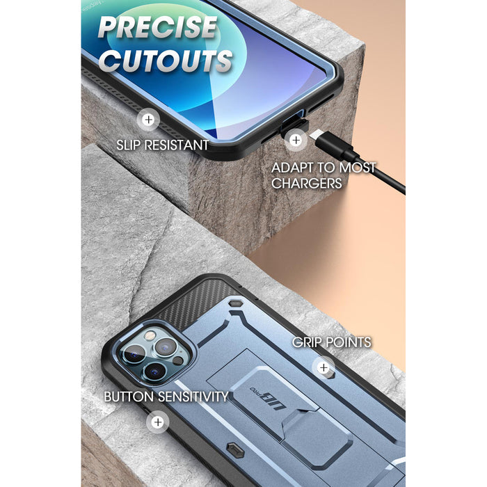iPhone 13 Pro 6.1 inch Unicorn Beetle Pro Rugged Case-Metallic Blue