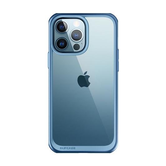 iPhone 13 Pro 6.1 inch Unicorn Beetle Style Slim Clear Case-Blue