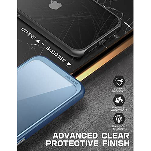 iPhone 13 Pro 6.1 inch Unicorn Beetle Style Slim Clear Case-Blue