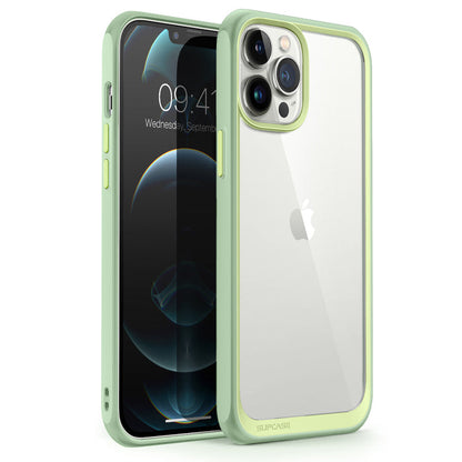 iPhone 13 Pro 6.1 inch Unicorn Beetle Style Slim Clear Case-Mint Green