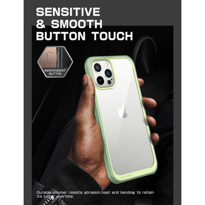 iPhone 13 Pro 6.1 inch Unicorn Beetle Style Slim Clear Case-Mint Green