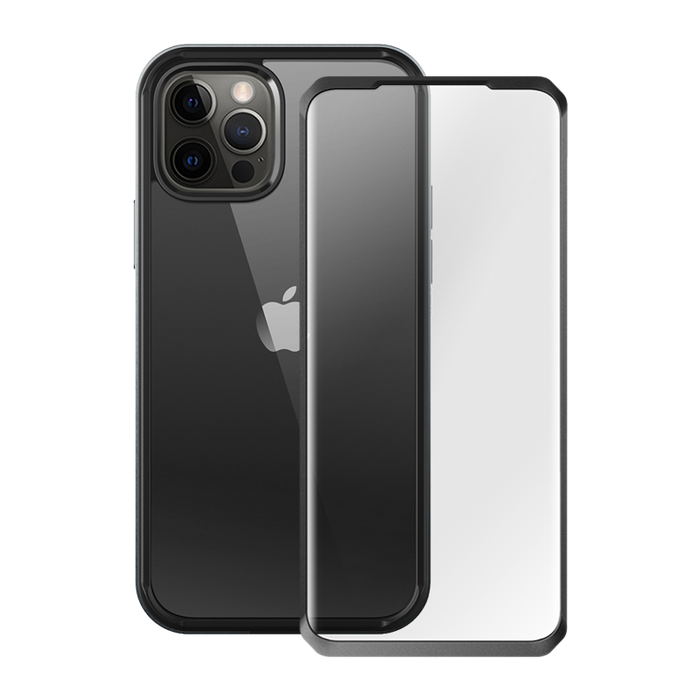 iPhone 13 Pro Max 6.7 inch Unicorn Beetle Edge with Screen Protector Clear Case-Black