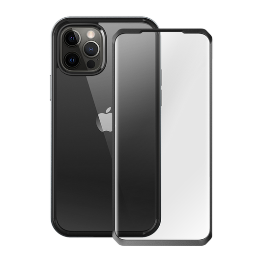 iPhone 13 Pro Max 6.7 inch Unicorn Beetle Edge with Screen Protector Clear Case-Black