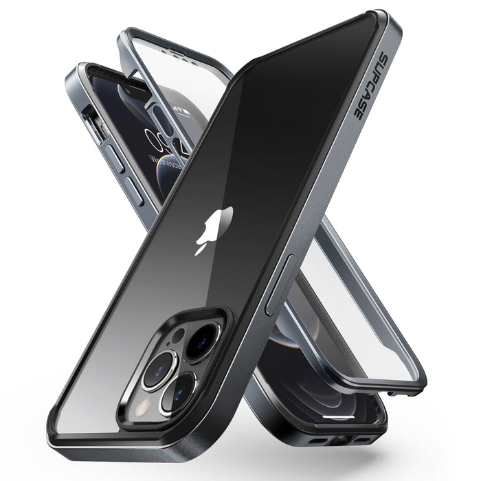 iPhone 13 Pro Max 6.7 inch Unicorn Beetle Edge with Screen Protector Clear Case-Black