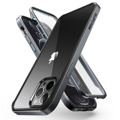 iPhone 13 Pro Max 6.7 inch Unicorn Beetle Edge with Screen Protector Clear Case-Black