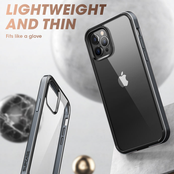 iPhone 13 Pro Max 6.7 inch Unicorn Beetle Edge with Screen Protector Clear Case-Black