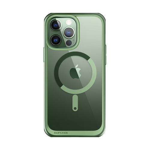 iPhone 13 Pro Max 6.7 inch Unicorn Beetle MAG Slim Clear MagSafe Case-Green