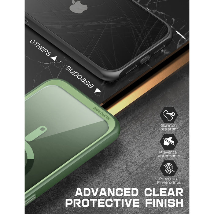 iPhone 13 Pro Max 6.7 inch Unicorn Beetle MAG Slim Clear MagSafe Case-Green