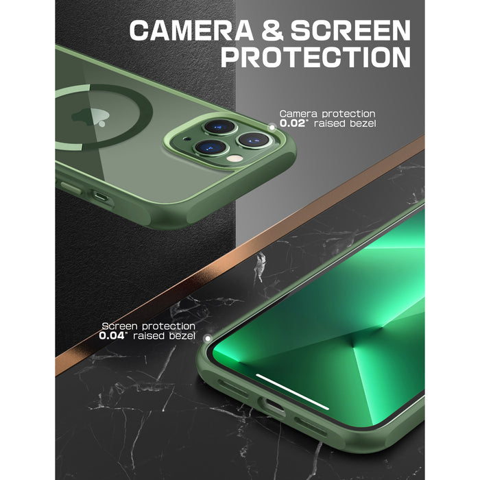 iPhone 13 Pro Max 6.7 inch Unicorn Beetle MAG Slim Clear MagSafe Case-Green