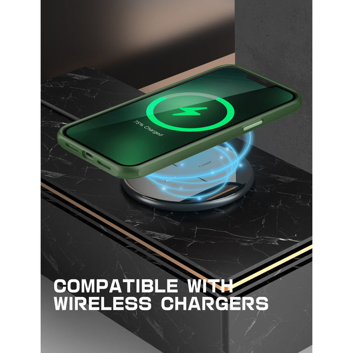 iPhone 13 Pro Max 6.7 inch Unicorn Beetle MAG Slim Clear MagSafe Case-Green