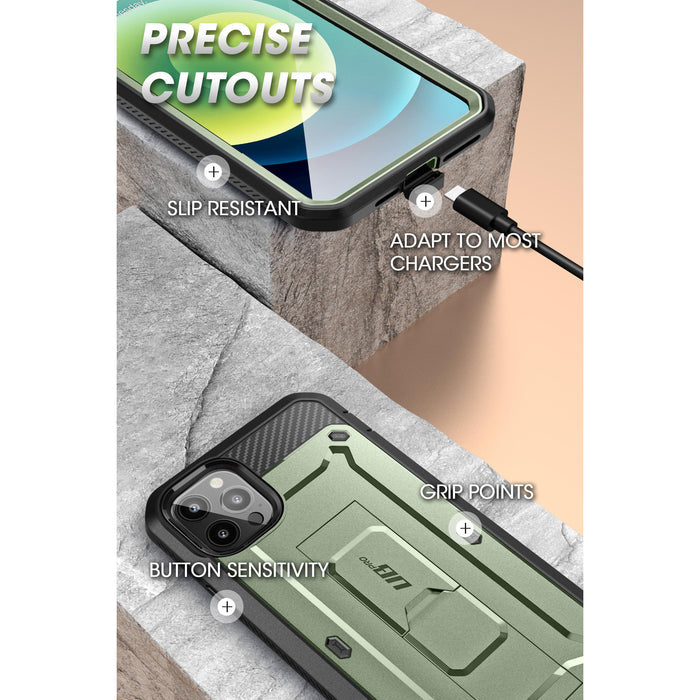 iPhone 13 Pro Max 6.7 inch Unicorn Beetle Pro Rugged Case-Dark Green