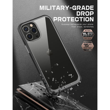 iPhone 13 Pro Max 6.7 inch Unicorn Beetle Style Slim Clear Case-Black