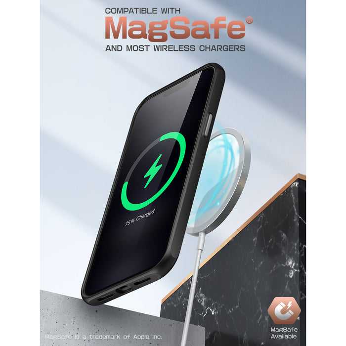 iPhone 13 Pro Max 6.7 inch Unicorn Beetle Style Slim Clear Case-Black