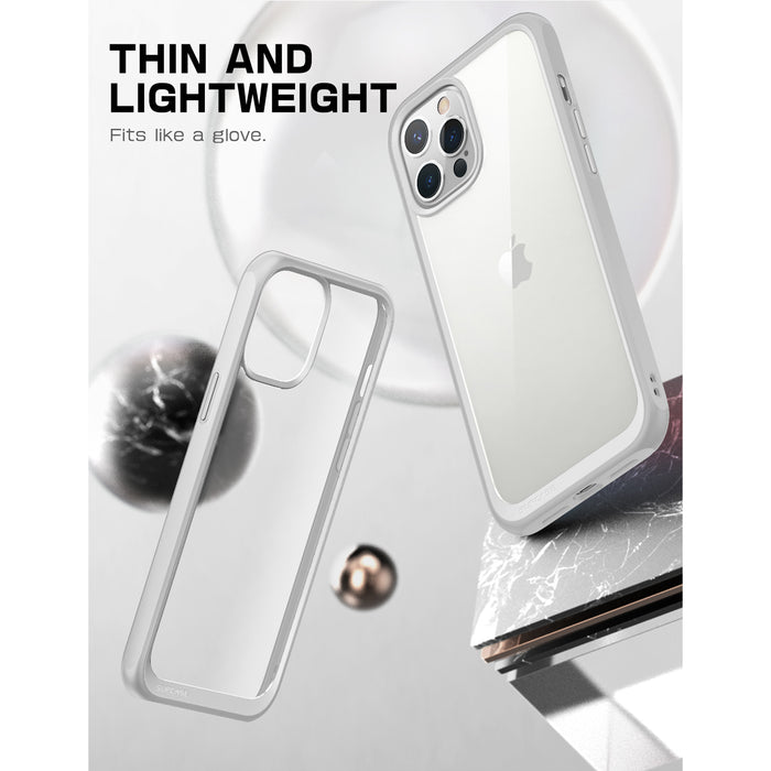 iPhone 13 Pro Max 6.7 inch Unicorn Beetle Style Slim Clear Case-Gray