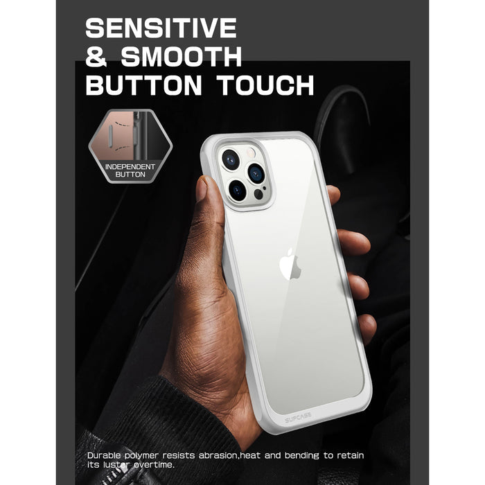 iPhone 13 Pro Max 6.7 inch Unicorn Beetle Style Slim Clear Case-Gray