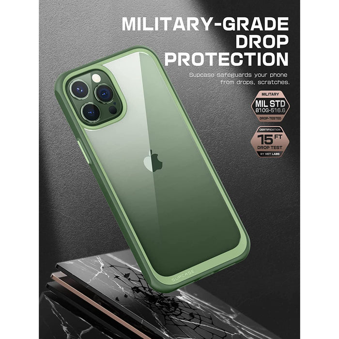 iPhone 13 Pro Max 6.7 inch Unicorn Beetle Style Slim Clear Case-Green