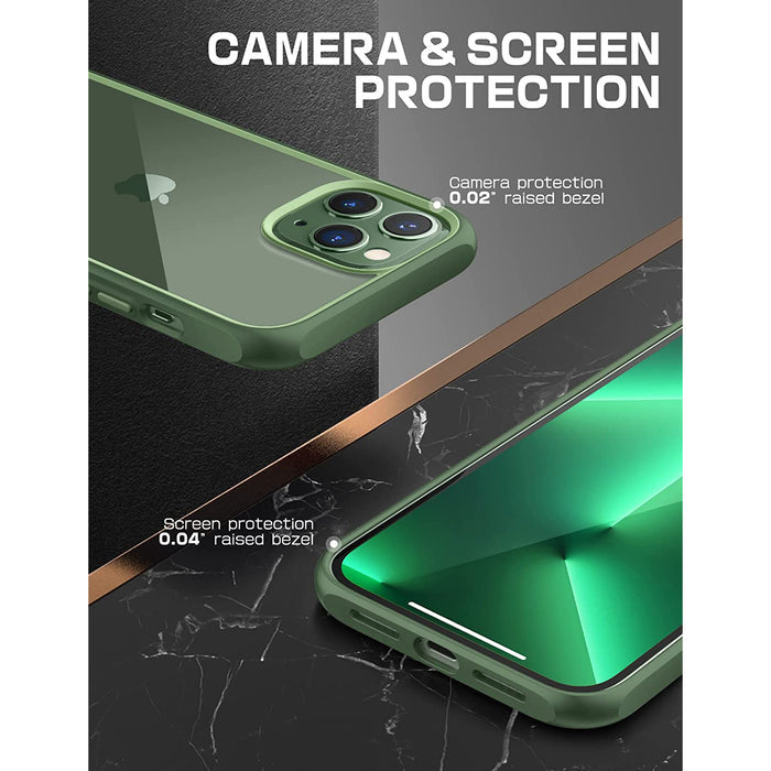 iPhone 13 Pro Max 6.7 inch Unicorn Beetle Style Slim Clear Case-Green