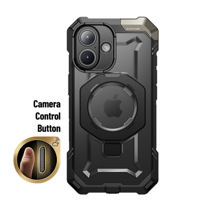 iPhone 16 6.1 inch UB Grip MagSafe Camera Control Button Phone Case-Black
