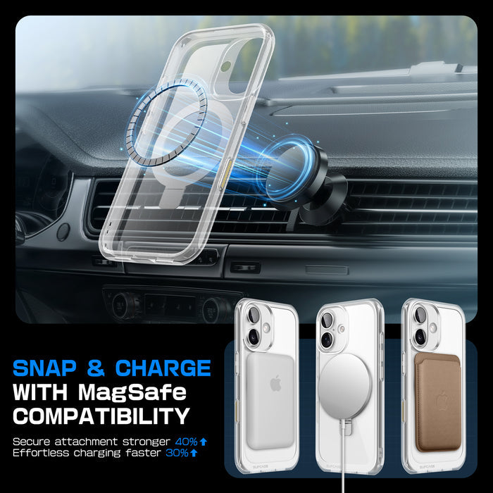 iPhone 16 6.1 inch Unicorn Beetle MAG Stand Slim Clear MagSafe Camera Control Button Case-Clear