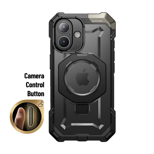 iPhone 16 Plus 6.7 inch UB Grip MagSafe Camera Control Button Phone Camera Control Button Case-Black
