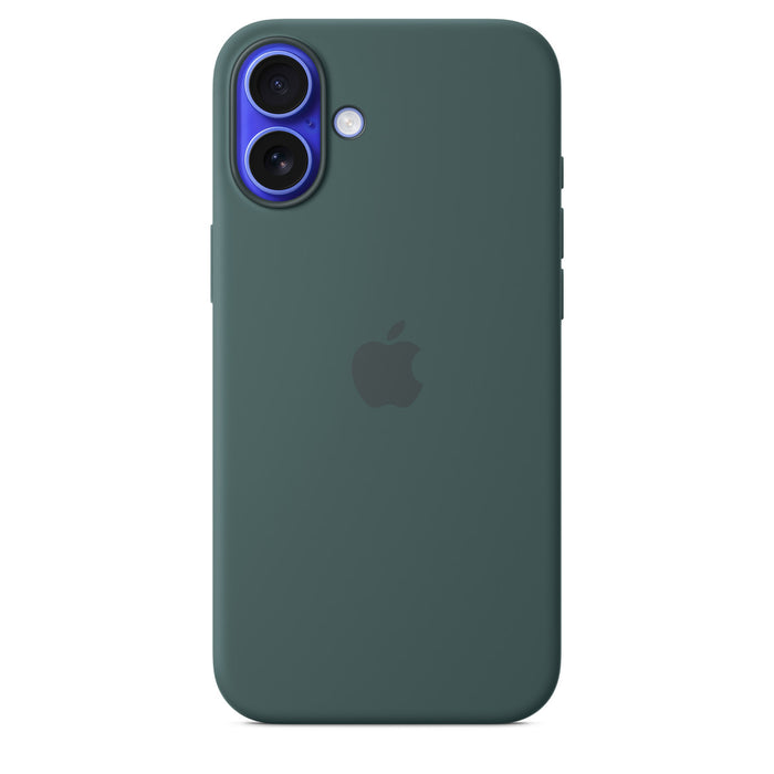 iPhone 16 Plus Silicone Case with Mag Safe, Lake Green
