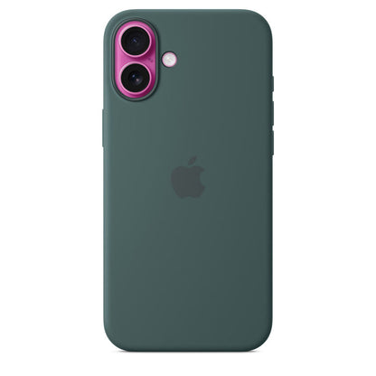 iPhone 16 Plus Silicone Case with Mag Safe, Lake Green