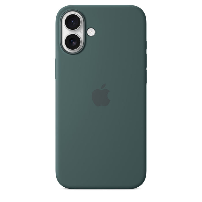 iPhone 16 Plus Silicone Case with Mag Safe, Lake Green