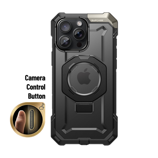 iPhone 16 Pro Max 6.9 inch UB Grip MagSafe Camera Control Button Phone Case-Black