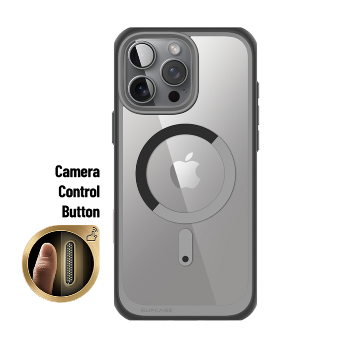 iPhone 16 Pro Max 6.9 inch Unicorn Beetle MAG Slim Clear MagSafe Camera Control Button Case-Gray
