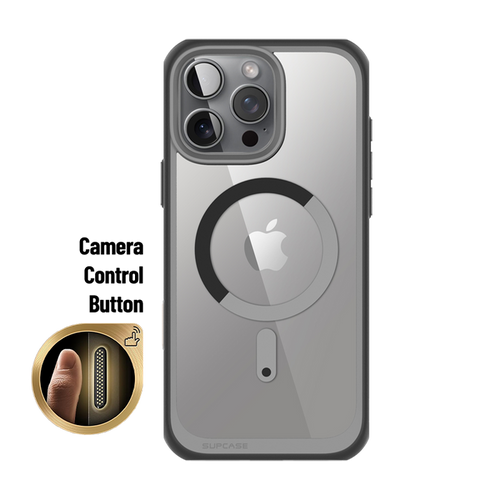 iPhone 16 Pro Max 6.9 inch Unicorn Beetle MAG Slim Clear MagSafe Camera Control Button Case-Gray