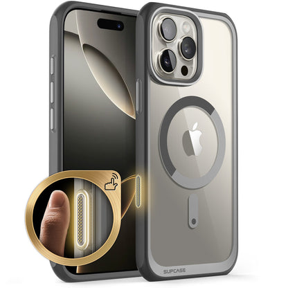 iPhone 16 Pro Max 6.9 inch Unicorn Beetle MAG Slim Clear MagSafe Camera Control Button Case-Gray