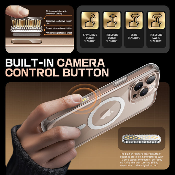 iPhone 16 Pro Max 6.9 inch Unicorn Beetle MAG Slim Clear MagSafe Camera Control Button Case-Clear