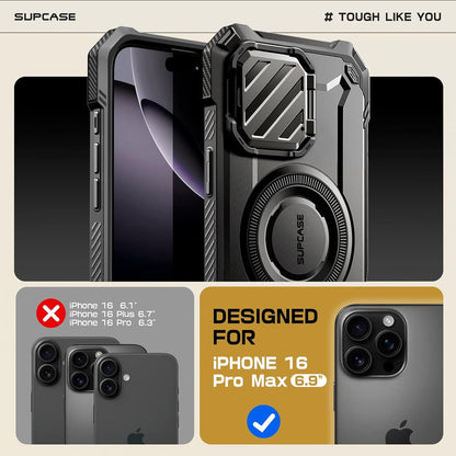 iPhone 16 Pro Max 6.9 inch Unicorn Beetle MAG XT MagSafe Case- Black