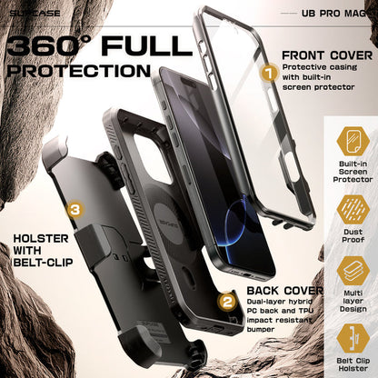 iPhone 16 Pro Max 6.9 inch Unicorn Beetle PRO MAG Rugged MagSafe Case-Gun Metal