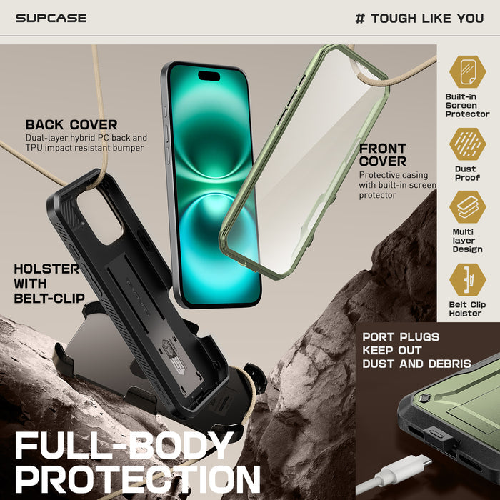 iPhone 16 Pro Max 6.9 inch Unicorn Beetle PRO Rugged Case-Dark Green