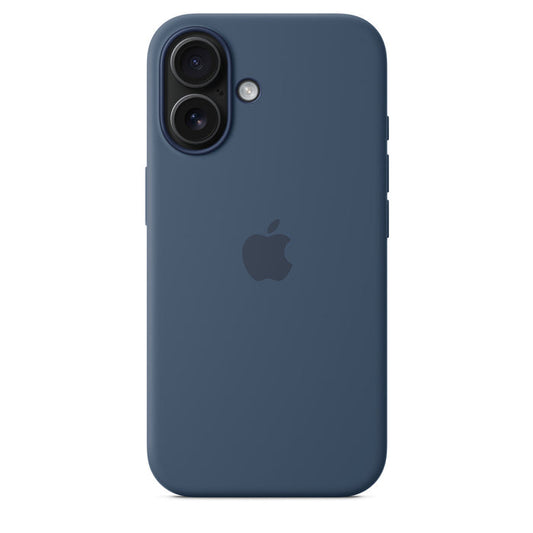 iPhone 16 Silicone Case with Mag Safe, Denim