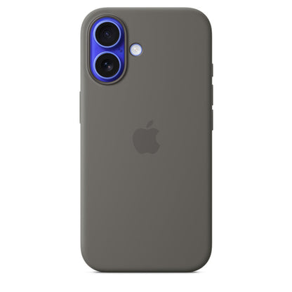 iPhone 16 Silicone Case with Mag Safe, Stone Gray