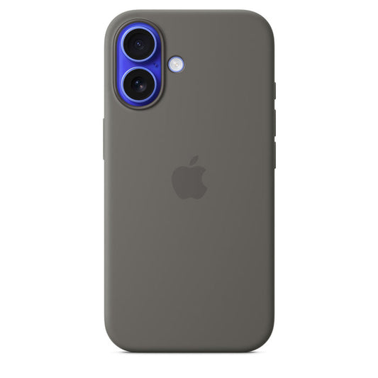 iPhone 16 Silicone Case with Mag Safe, Stone Gray