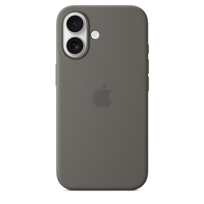 iPhone 16 Silicone Case with Mag Safe, Stone Gray
