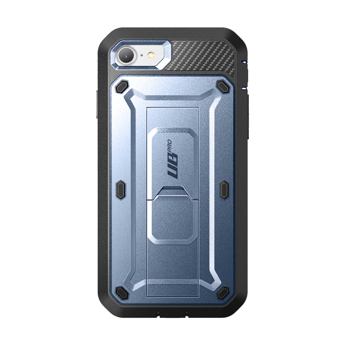iPhone SE Unicorn Beetle Pro Full-Body Case with Kickstand(open box)-Metallic Blue