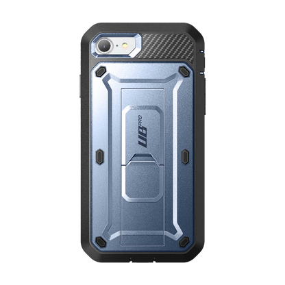 iPhone SE Unicorn Beetle Pro Full-Body Case with Kickstand(open box)-Metallic Blue